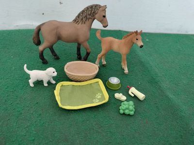 Schleich baby animal care set.