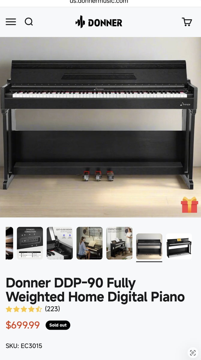 Donner DDP-90 Digital Piano — Brand New in Box