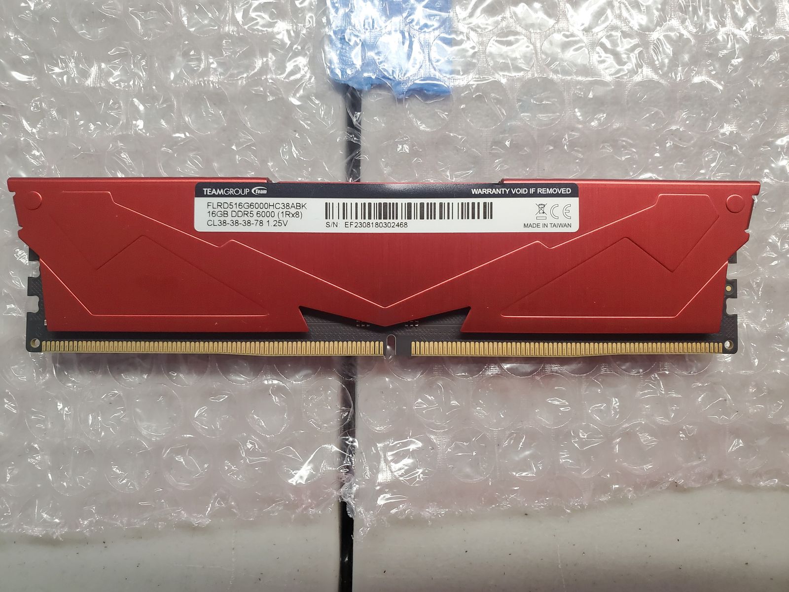 16GB TEAMGROUP T-Force Vulcan DDR5 6000MHz Desktop RAM (S/N: 468)