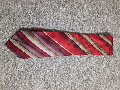 J. Garcia Nude Collection Thirty-Seven Red and Brown Repp Tie