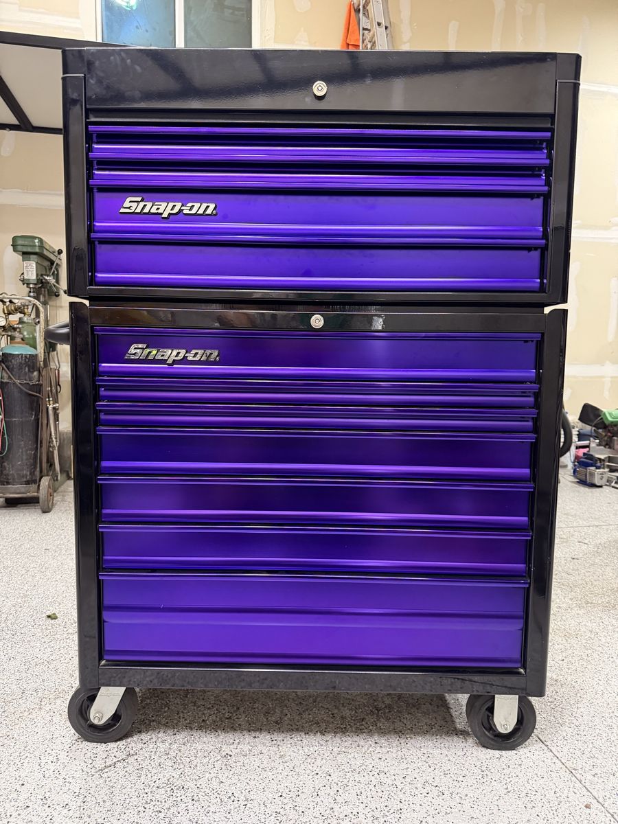 Snap-on Rolling Tool Chest with Top Box - Purple and Black