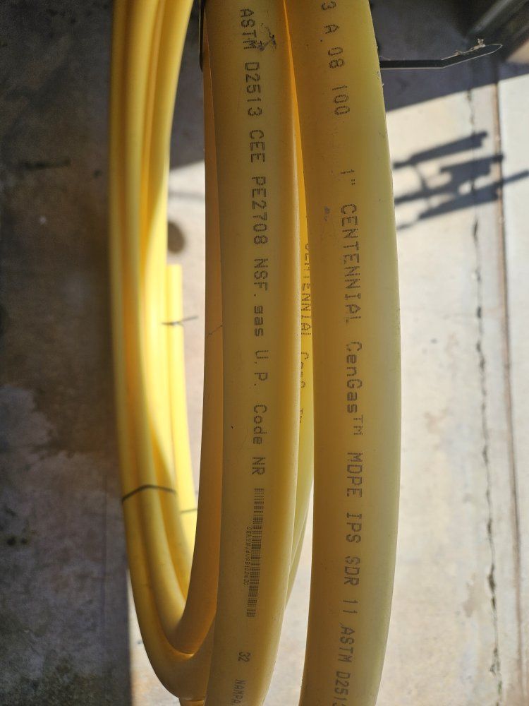 1" Centennial GenGas Pipe MDPE IPS SDR 11 ASTM D2513 PE2708 NSF Gas U.P. Code NR 32 MPa