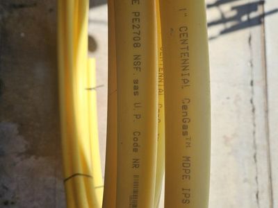 1" Centennial GenGas Pipe MDPE IPS SDR 11 ASTM D2513 PE2708 NSF Gas U.P. Code NR 32 MPa