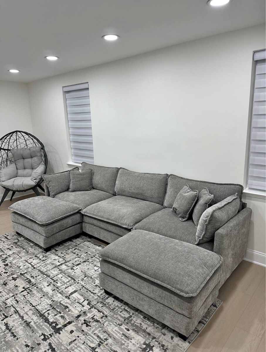 Beautiful Modern grey cloud-style sectional