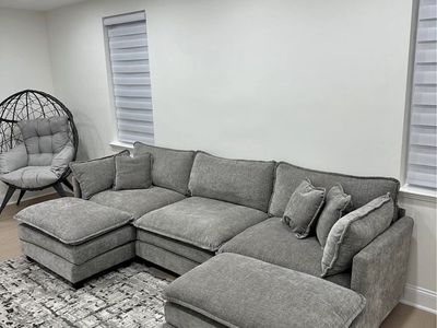 Beautiful Modern grey cloud-style sectional