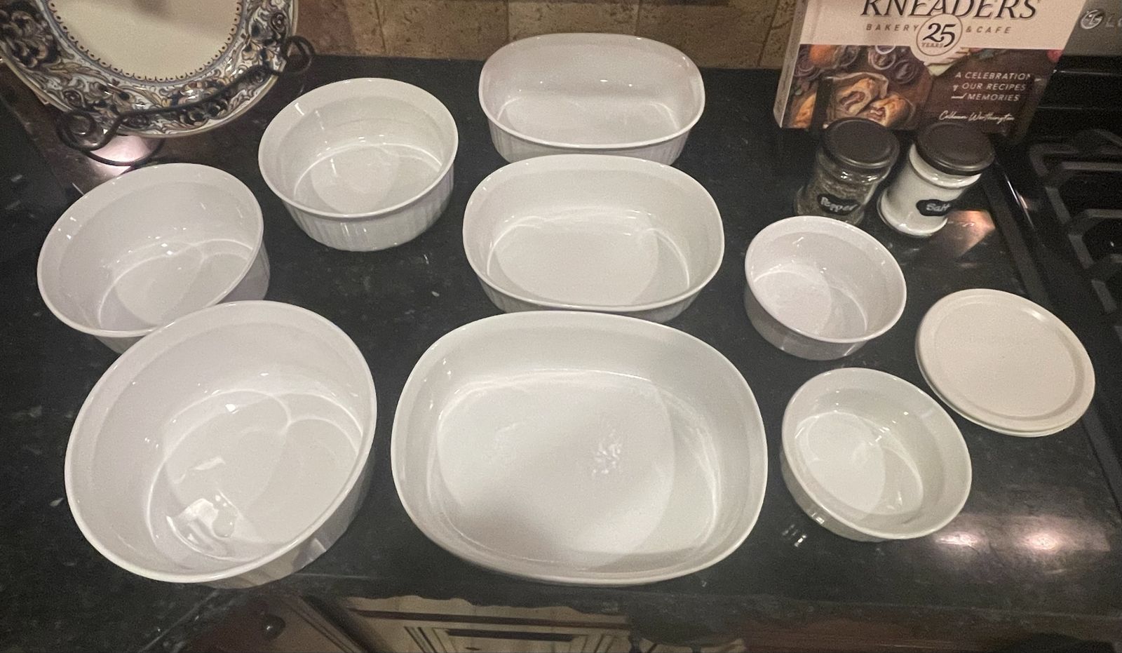 Corning Ware French White Bakeware Various Sizes, Oven Safe, No Chips
