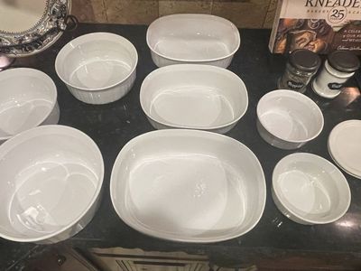 Corning Ware French White Bakeware Various Sizes, Oven Safe, No Chips