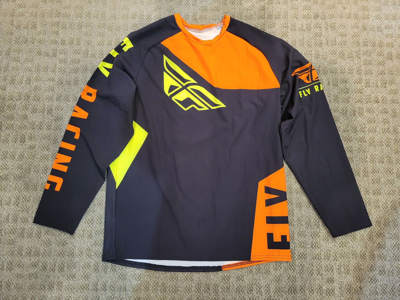 Large Fly Racing SNX Jersey (Orange/Black/Hi-Vis)