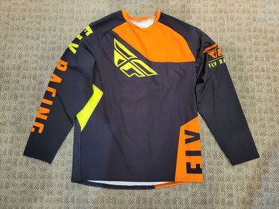 Large Fly Racing SNX Jersey (Orange/Black/Hi-Vis)