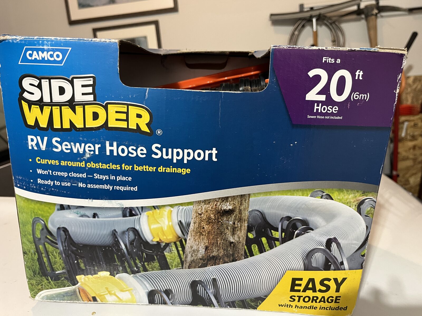 Side Winder RV Sewer Hose Support