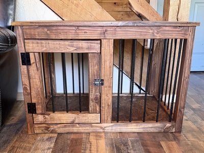 Rustic Dog Kennel/End Table