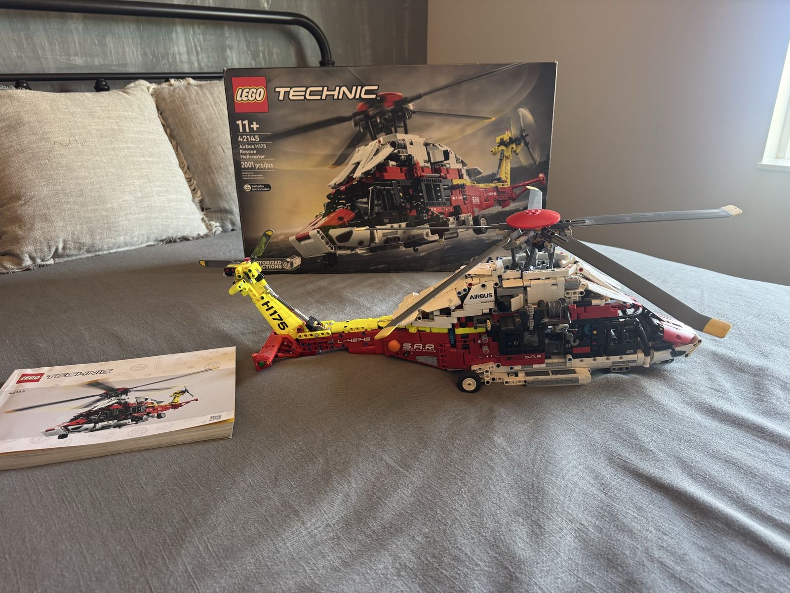 LEGO Technic 42145 Airbus H175 Rescue Helicopter - 2001 Pieces, Fully Built