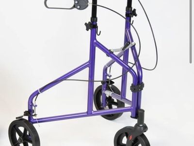 Purple Walker - 3 Wheel Mobility Aid with Hand Brakes and Folding Design 3 wheels