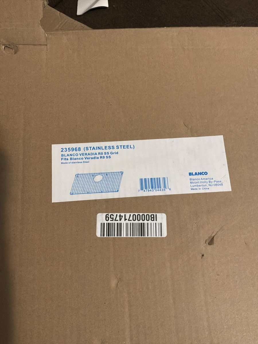 Blanco Veradia R0 SS Stainless Steel Sink Grid 235968 - New in Box, Fits Veradia R0 SS Sinks