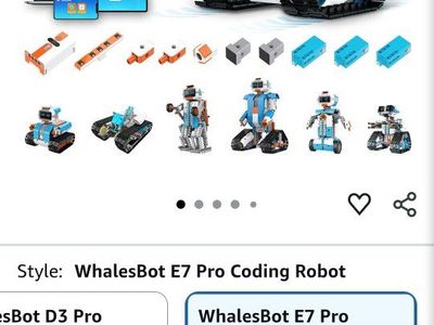 WhalesBot E7 Pro Coding Robot Kit - Complete Set with Manual
