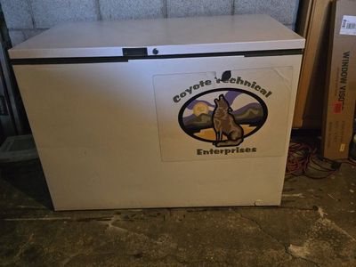 White Chest Freezer- Good Condition 4ft long 3 feet wide