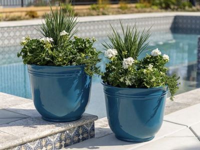 Theo Resin Planters – 18” Black (2 Available)