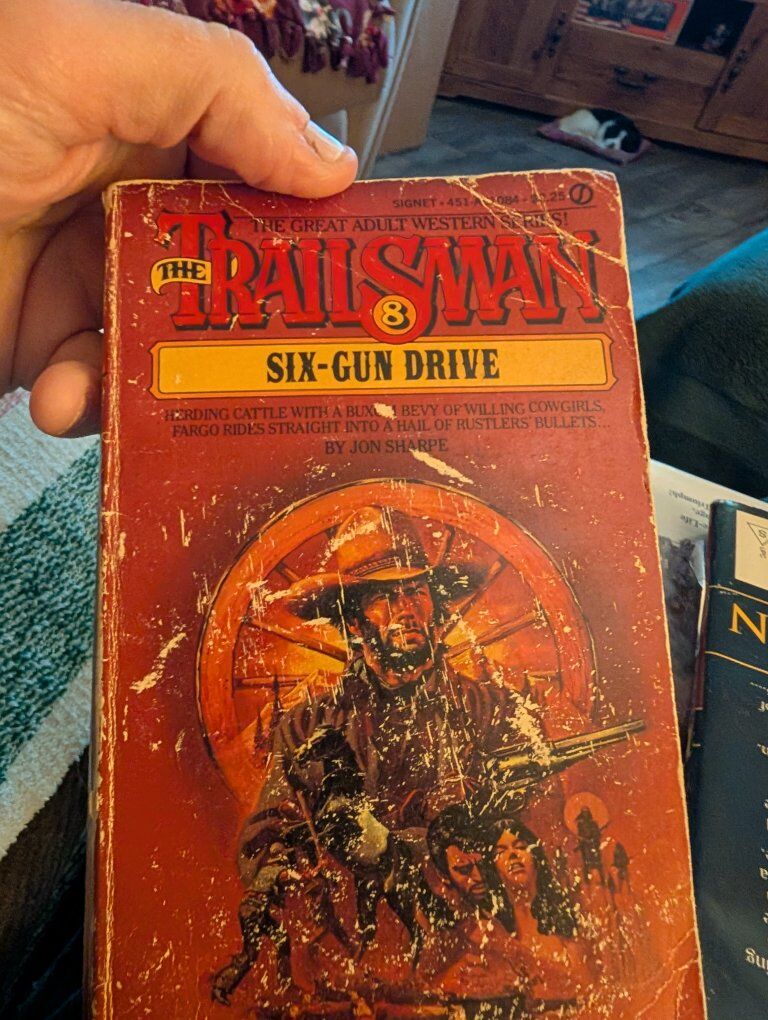 The Trailsman 8 Six-gun drive paperback