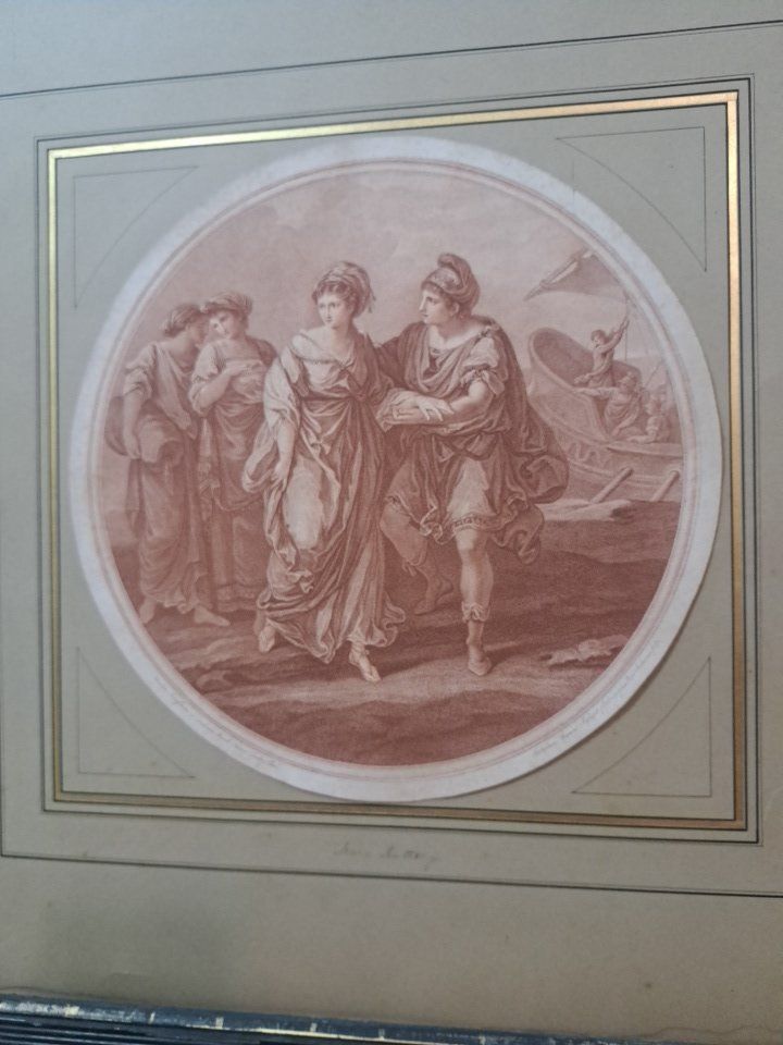 Vintage Marc Anthony Print Art - Gold Trimmed Historical Art on Paper