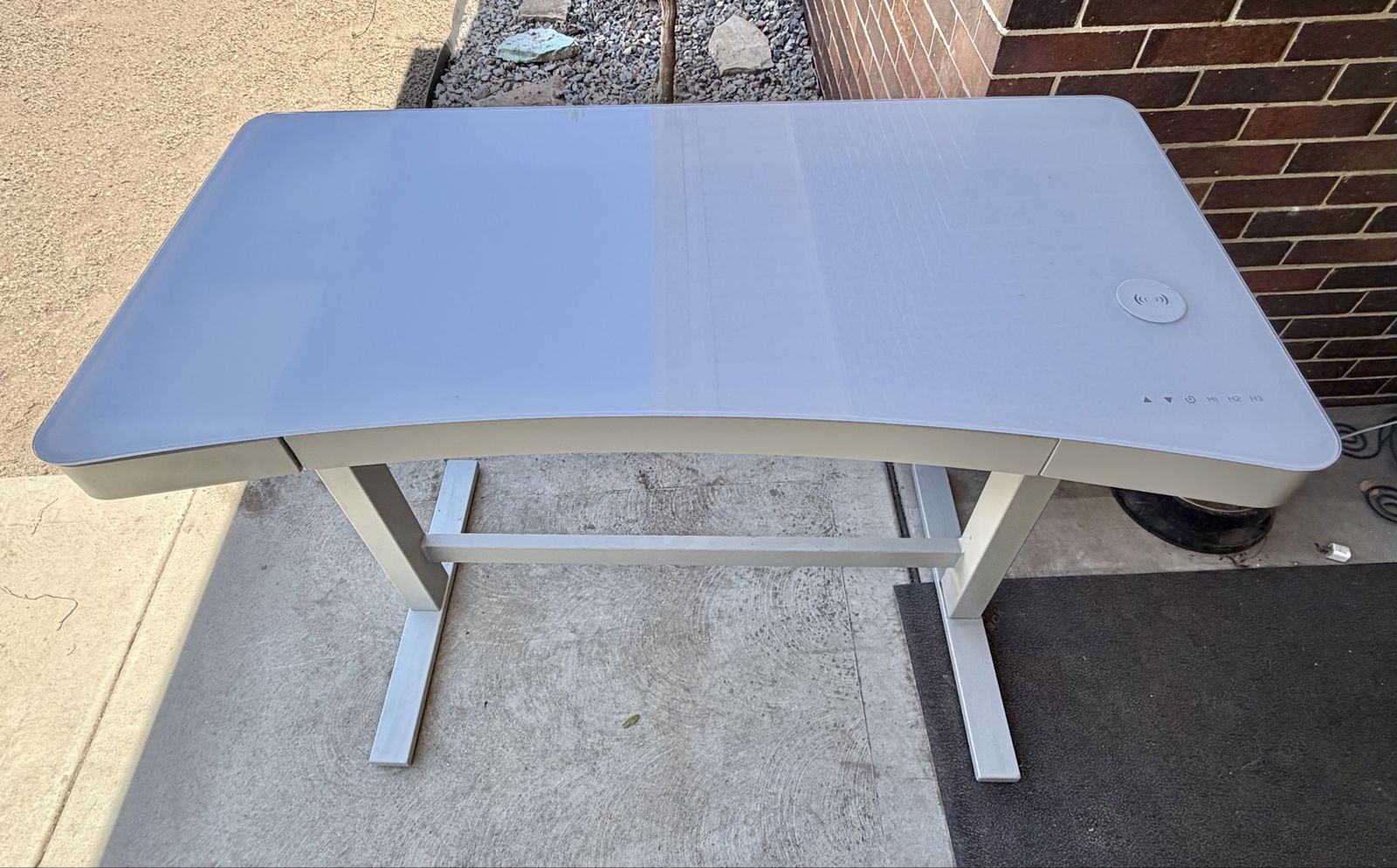 Electric Glass Top Standing Desk