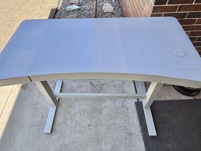 Electric Glass Top Standing Desk