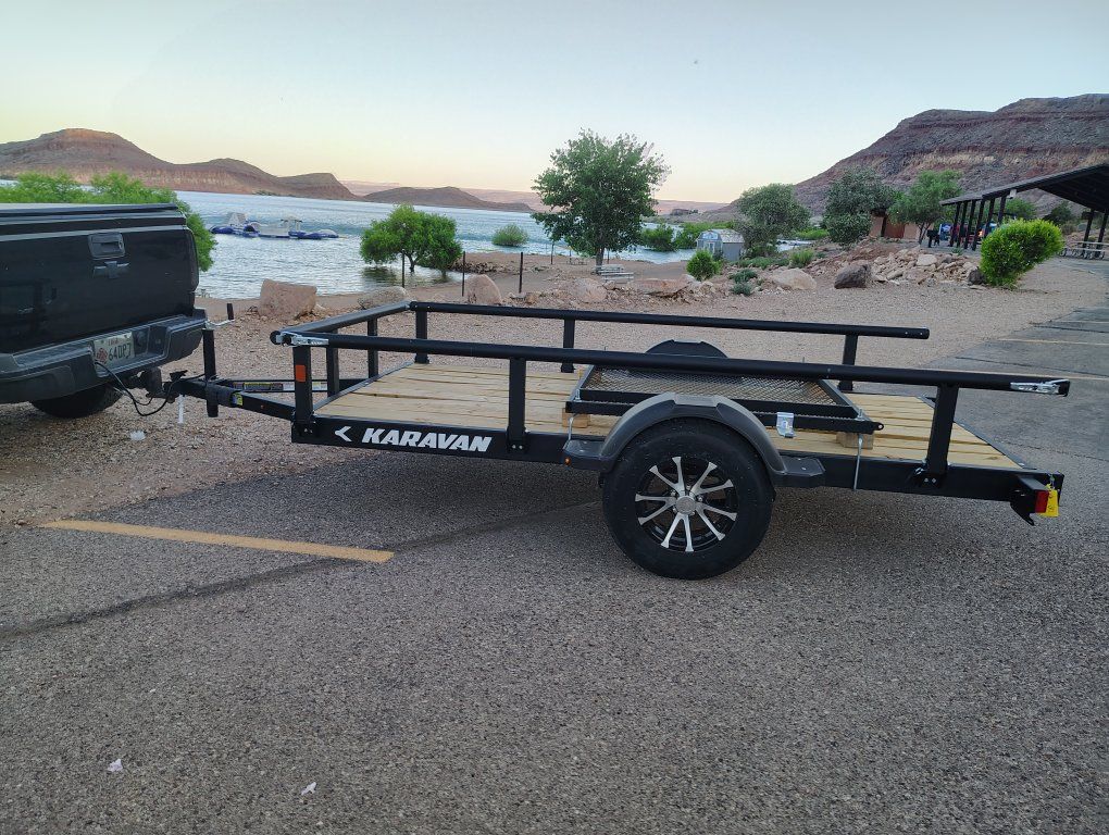 Karavan Utility Trailer - Flatbed, New Condition, Black