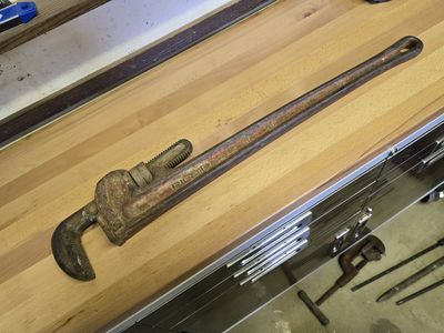 36 inch steel Ridgid pipe wrench