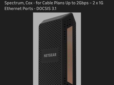 Nighthawk CM1100 Multi gig modem