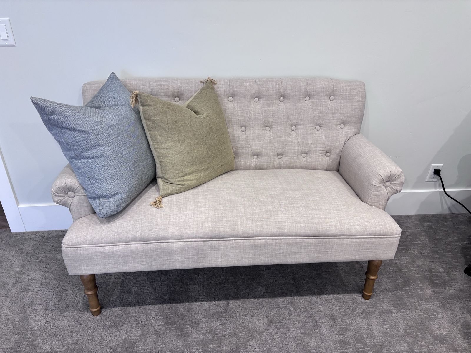 Linen Sette Love Seat