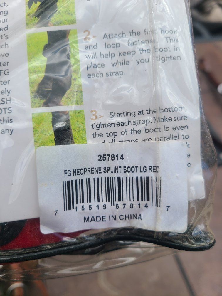 new horse NEOPRENE SPLINT BOOT LG RED