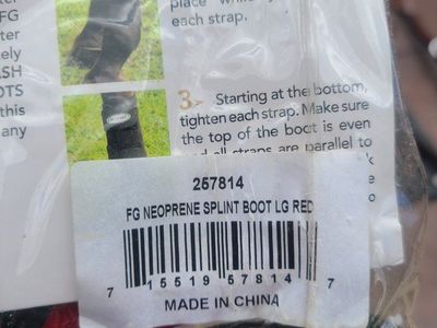 new horse NEOPRENE SPLINT BOOT LG RED