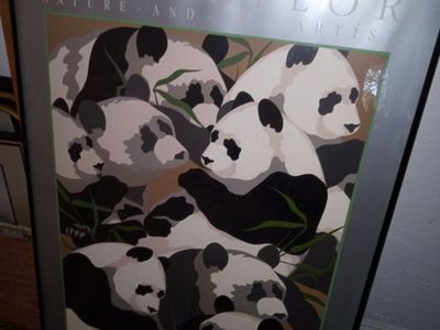 Tom Taylor "Nature and Artistry" Field Museum Panda Print Framed Wall Art Decor