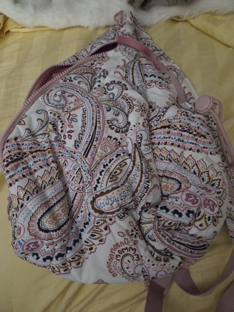 Vera Bradley Paisley Quilted Sling Backpack Crossbody Bag