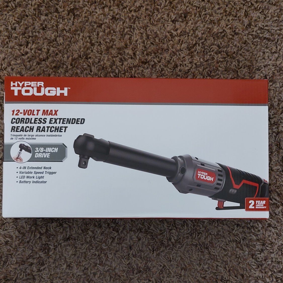 New Hyper Tough Cordless Ratchet w/ Extended Neck