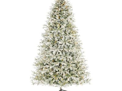 Home Decorators 7.5 ft Kenwood Fraser Fir Flocked Pre-Lit Christmas Tree