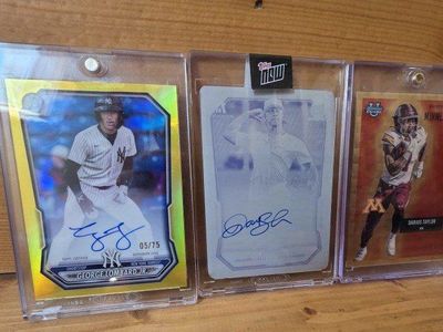 George Lombard Jr. & Darius Taylor Trading Cards Lot - Topps Bowman Chrome Autograph