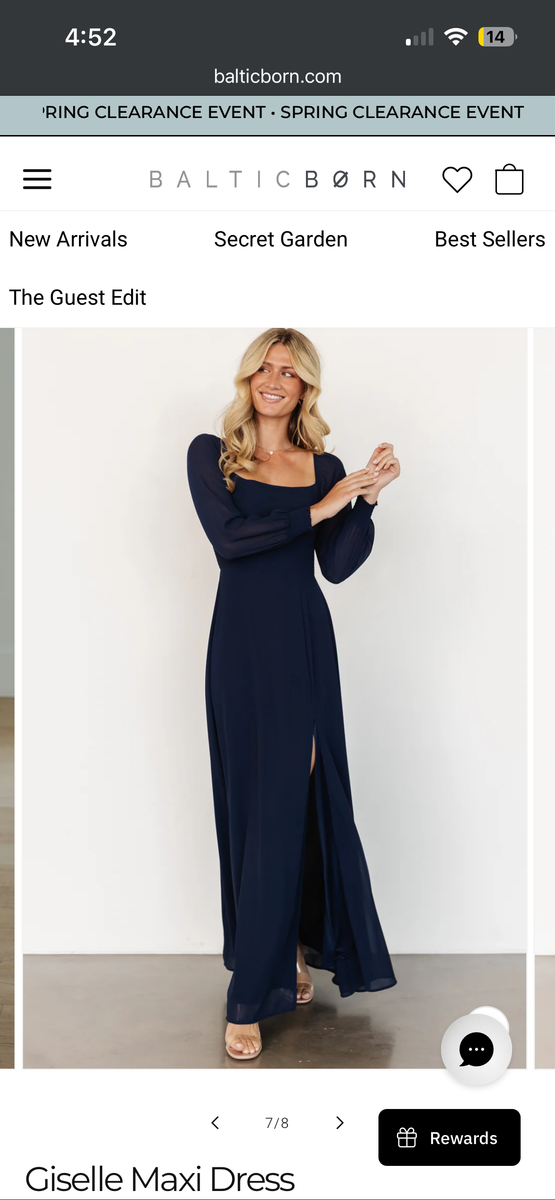 Navy Blue Chiffon dress • Size Small • Bridesmaid • Formal Dress