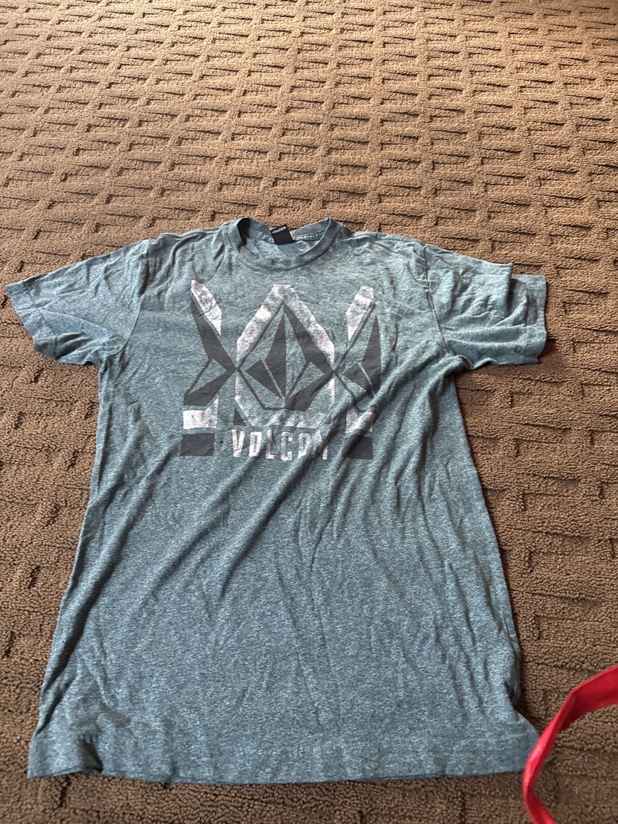 Volcom Men's Gray Short Sleeve Graphic T-Shirt - Size M