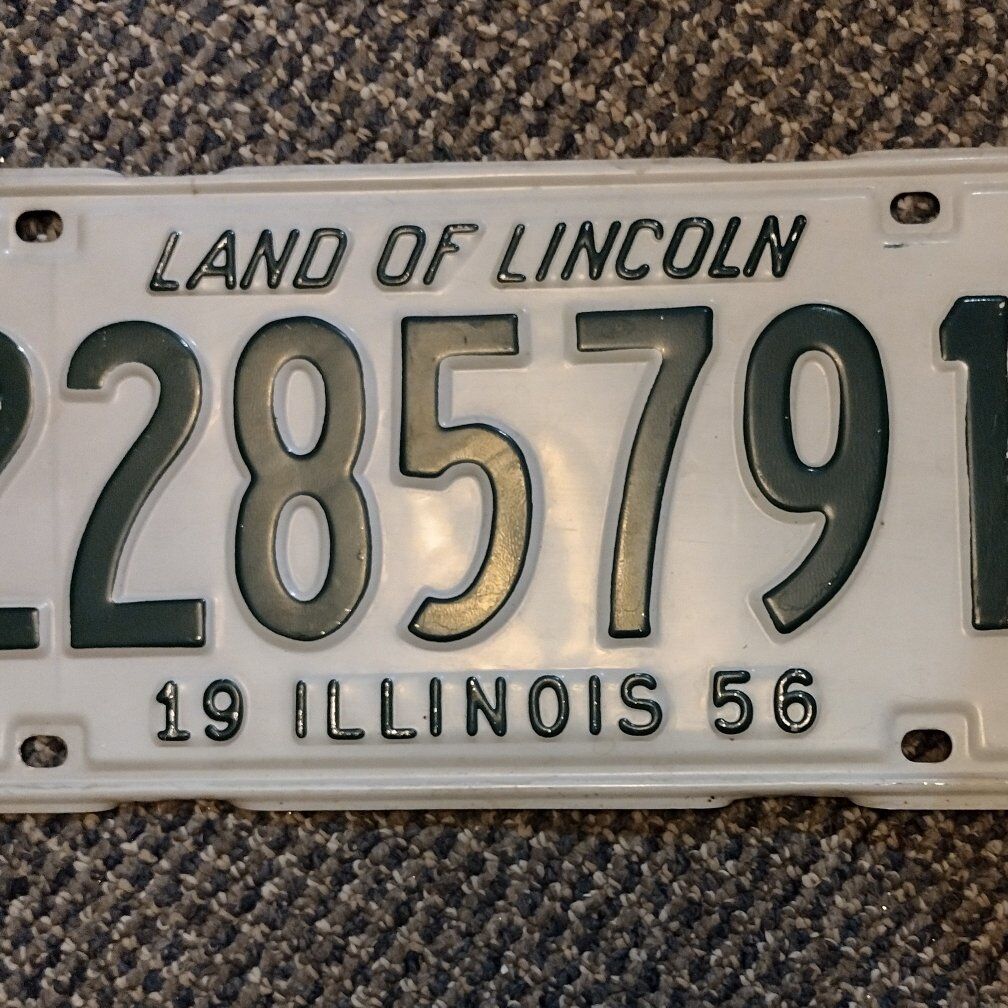 1956 Illinois Licence Plate