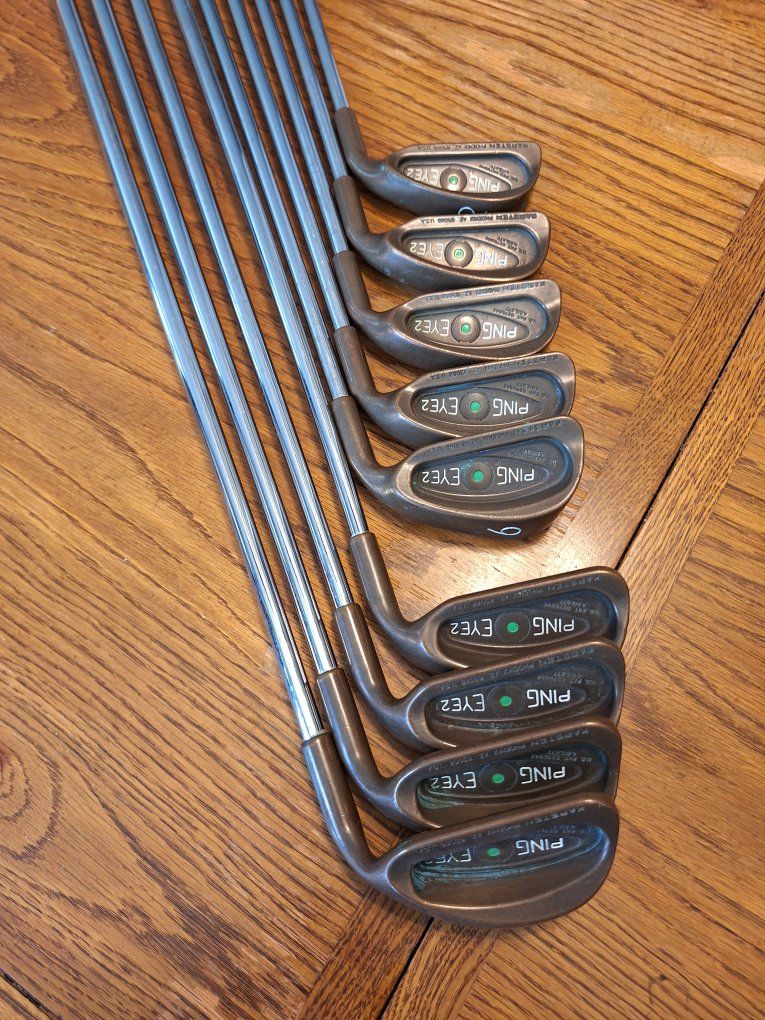 PING EYE2 Golf Club Set - Full Set of Irons (2-W) - Right-Handed -Brellium - Vintage