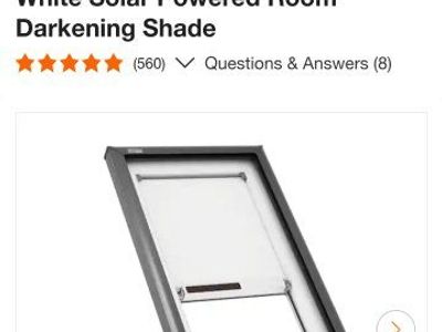 Velux Skylight with power built in shade.