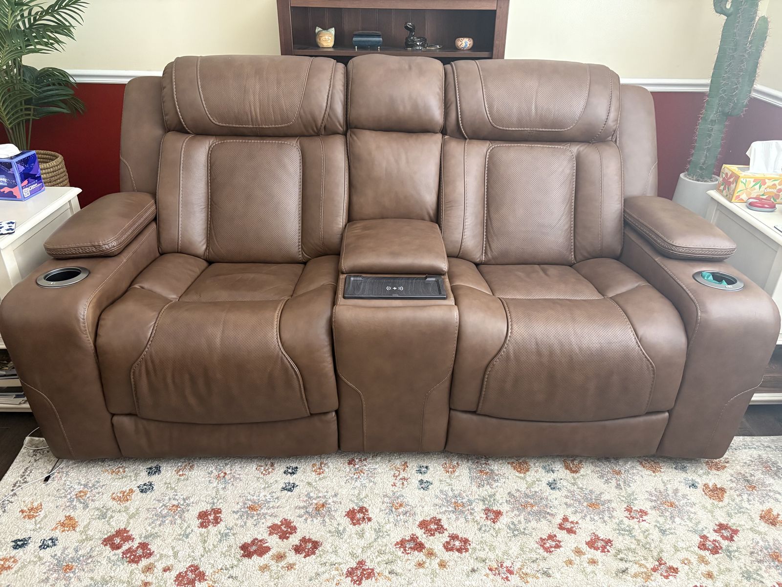 Leather Power Reclining Couch