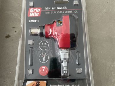 Grip Rite GRTMP16 Mini Air Nailer - New in Package, Hand Drive Nails up to 3-1/2"