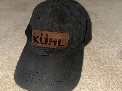 KÜHL Men's Dark Charcoal Grey Waxed Canvas Baseball Cap Hat Adjustable