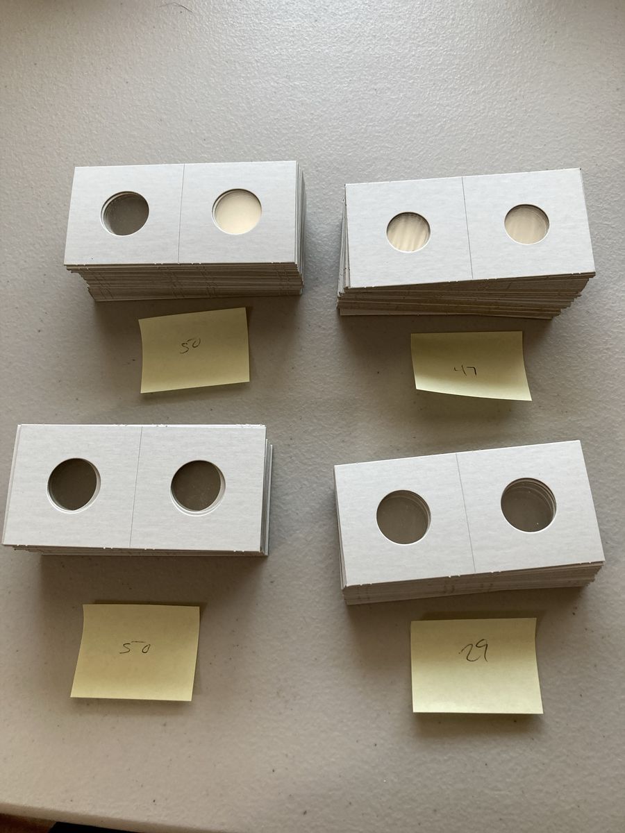 Mixed Lot of New 2"x 2" Cardboard Coin Flips