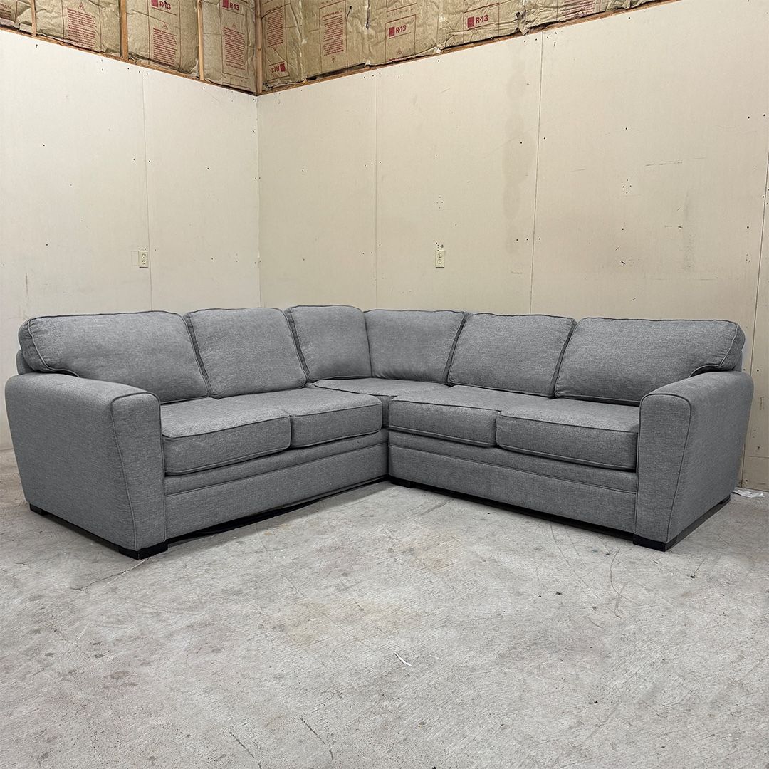 L-Shaped 8’x8’ Gray Sectional Couch - Delivery Available