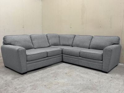 L-Shaped 8’x8’ Gray Sectional Couch - Delivery Available