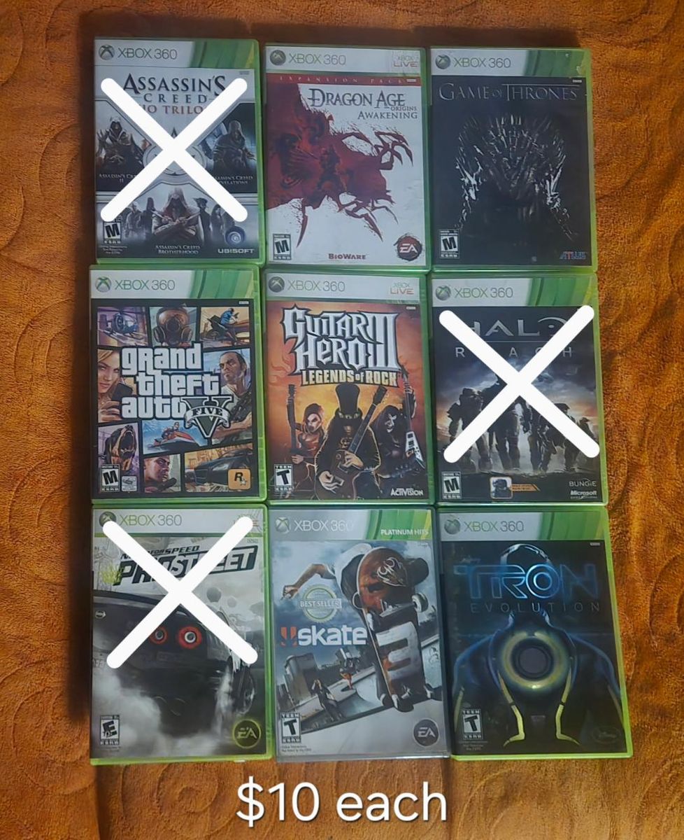 Xbox 360 games $10 each including Guitar Hero 3! Trades considered!