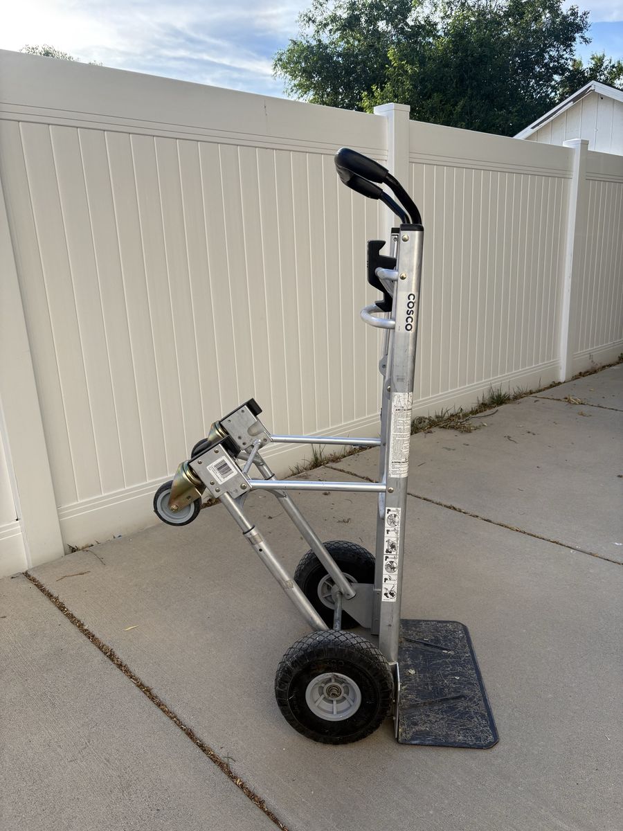 Cosco 3-in-1 Aluminum Hand Truck Convertible Dolly with Pneumatic Wheels