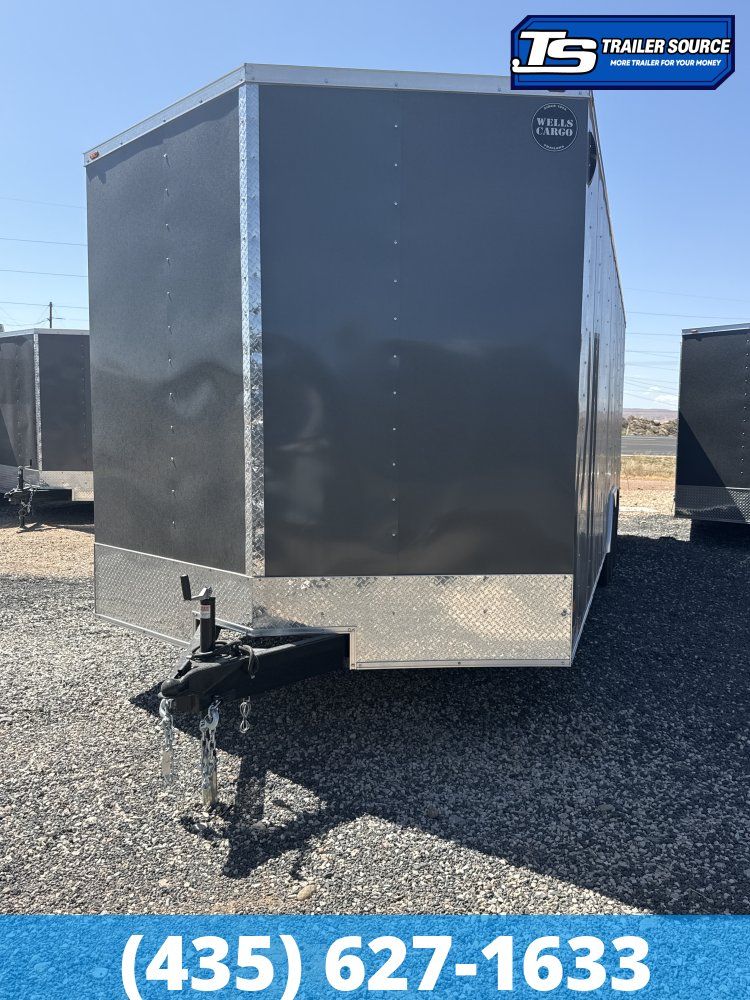 8.5x24 Wells Cargo Fast Trac Deluxe Enclosed Cargo Trailer - 7'6" Interior - 10K GVWR - Dovetail, Ramp Door